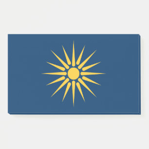 Notes with flag of Macedonia, Greece