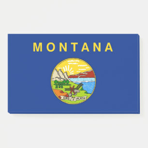 Notes with flag of Montana, USA