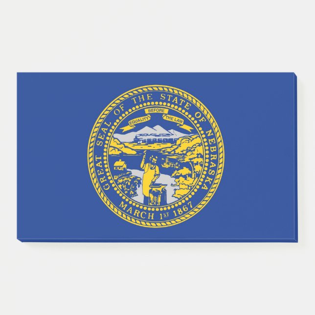 Notes with flag of Nebraska, USA (Front)