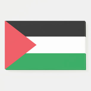 Notes with flag of Palestine