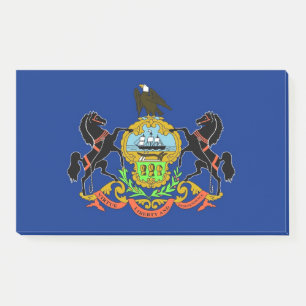 Notes with flag of Pennsylvania State, USA