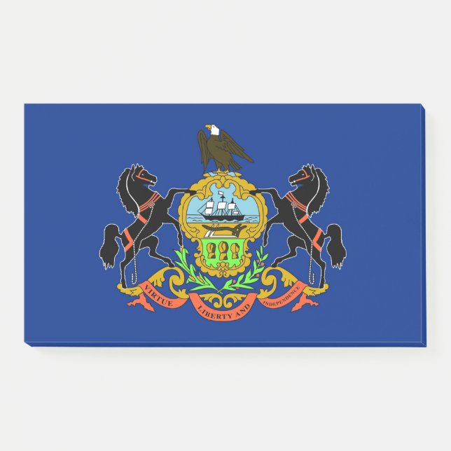 Notes with flag of Pennsylvania State, USA (Front)
