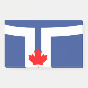 Notes with flag of Toronto, Canada