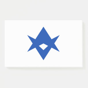 Notes with flag of Toyota City, Japan