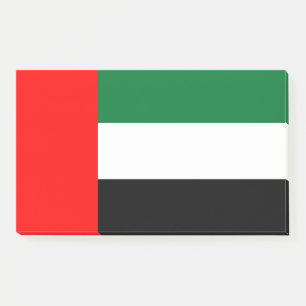 Notes with flag of UAE