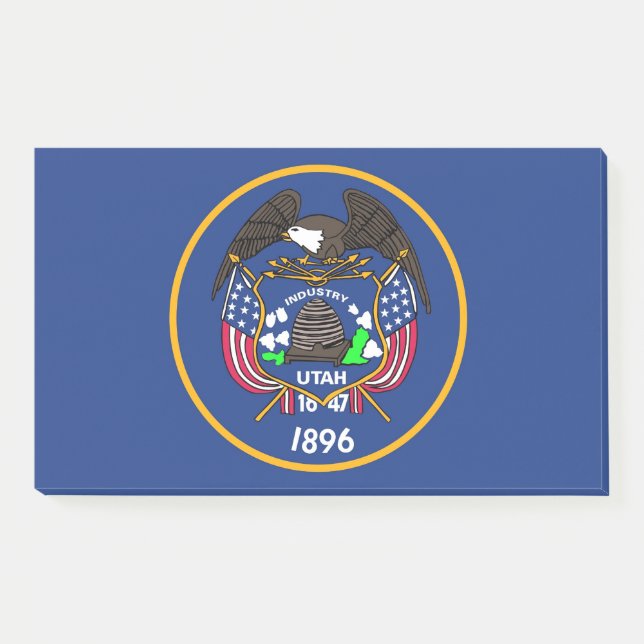 Notes with flag of Utah, USA (Front)