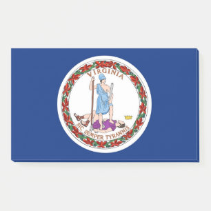 Notes with flag of Virginia, USA