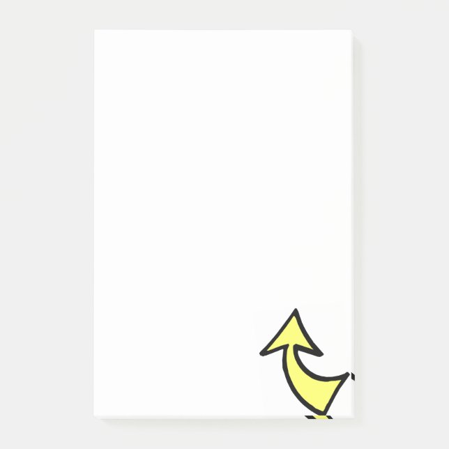 Notes Yellow Arrow Directing Message (Front)