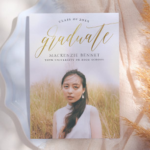 Noteworthy Gold Script Graduate Announcement