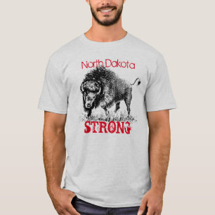 Noth Dakota Strong with American bison T-Shirt