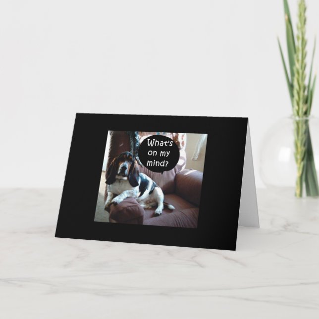 "NOTHIN' BUT A HOUND DOG" WANTS TO PARTY 21ST CARD (Front)