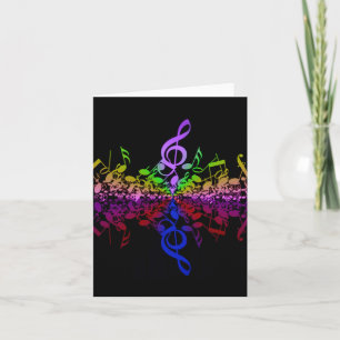 Nothin' But Treble Rainbow Music Note Card