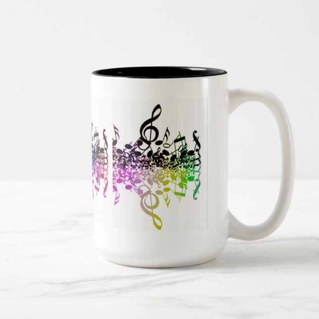 Nothin' But Treble Rainbow Music Notes Mug (Right)