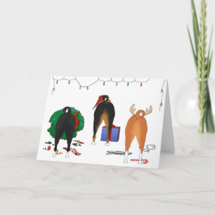 Nothin' Butt A Basenji Christmas Holiday Card