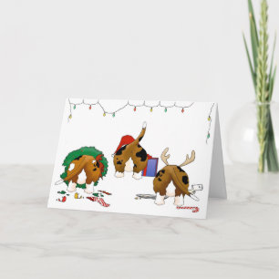 Nothin' Butt A Basset Christmas Holiday Card