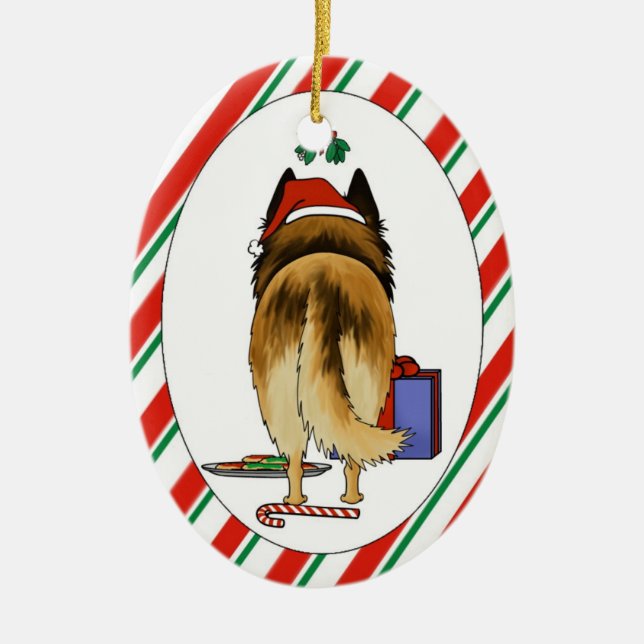 Nothin' Butt A Belgian Christmas Ornament (Front)