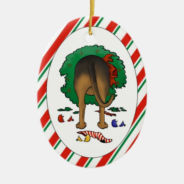 Nothin' Butt A Bloodhound Christmas Ornament (Front)