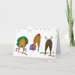 Nothin' Butt A Boxer Christmas Holiday Card