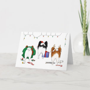 Nothin' Butt A Papillon Christmas Holiday Card
