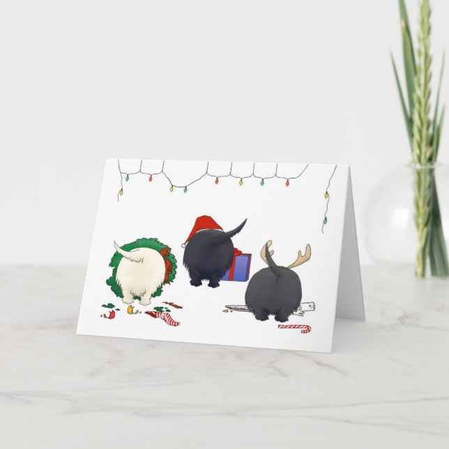 Nothin' Butt A Scottie Christmas Holiday Card (Front)