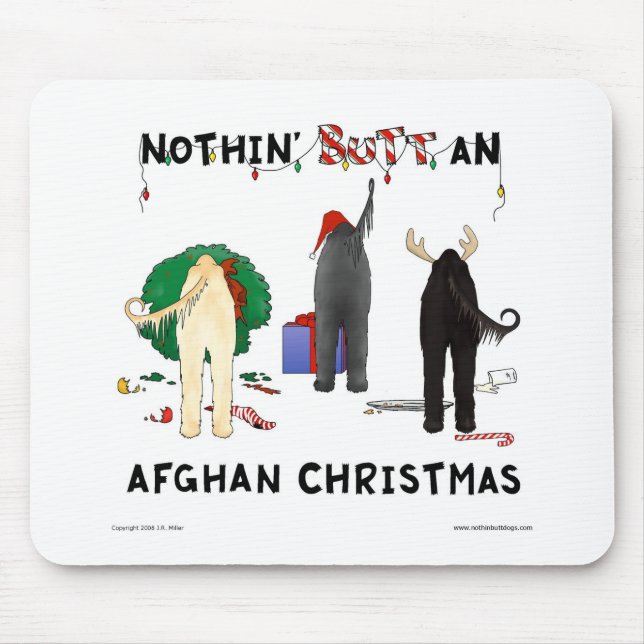 Nothin' Butt An Afghan Christmas Mouse Pad (Front)