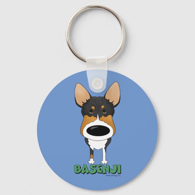 Nothin' Butt Basenjis Keychain (Front)