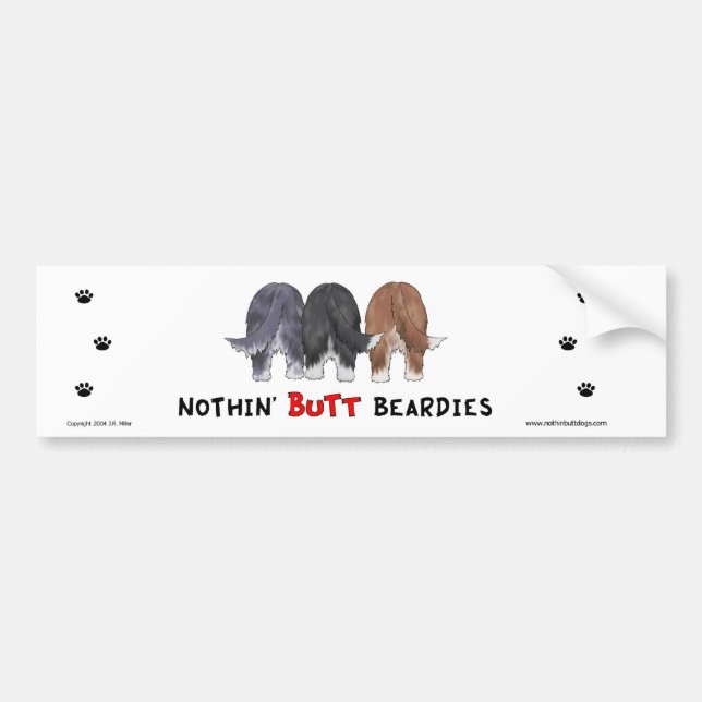 Nothin' Butt Beardies Bumper Sticker (Front)