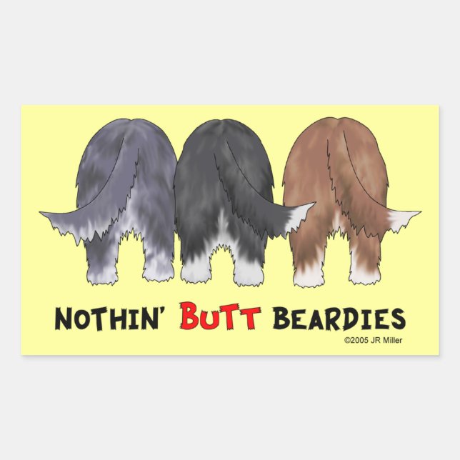 Nothin' Butt Beardies Sticker (Front)