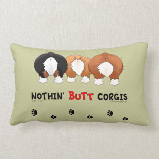 Nothin' Butt Corgis Lumbar Pillow