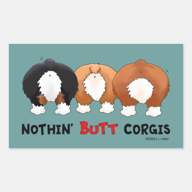 Nothin' Butt Corgis Sticker (Front)