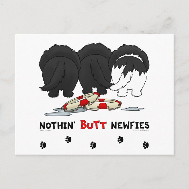 Nothin' Butt Newfies Postcard (Front)