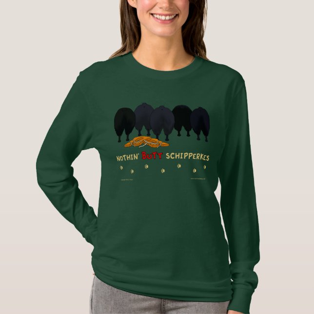 Nothin' Butt Schipperkes Dark Shirt (Front)