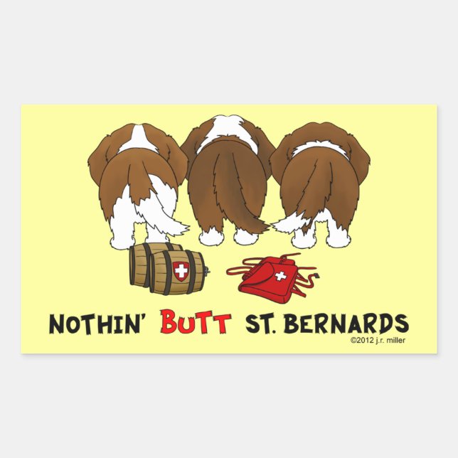 Nothin' Butt St. Bernards Sticker (Front)