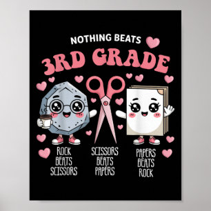Nothing Beats 3rd Grade Funny Back To School Cute Poster