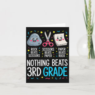 Nothing Beats 3rd Grade Funny Back To School Kids Card