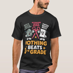 Nothing Beats 3rd Grade Funny Rock Paper Scissors  T-Shirt
