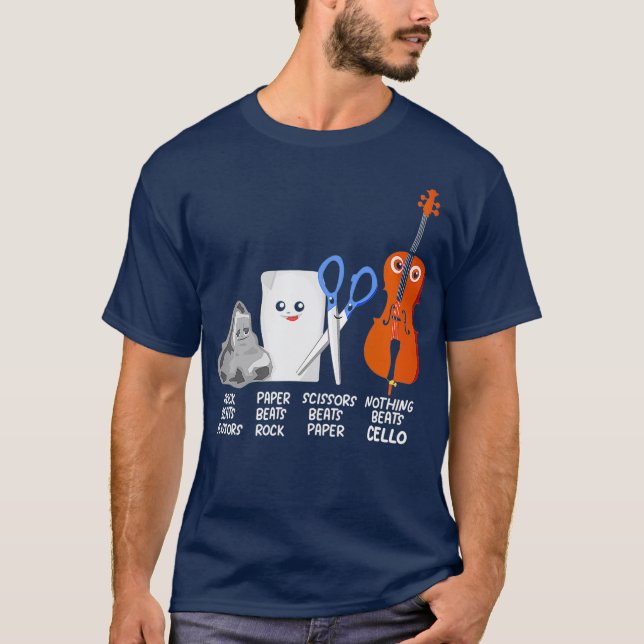Nothing Beats Cello Quote  Funny Cellist Gift T-Shirt (Front)