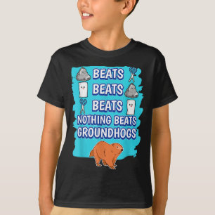 Nothing Beats Groundhogs Rock Paper Scissors Game  T-Shirt