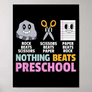 Nothing Beats Preschool Pre-k Back To School Teach Poster