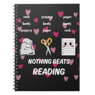Nothing Beats Reading Rock Paper Scissors Notebook