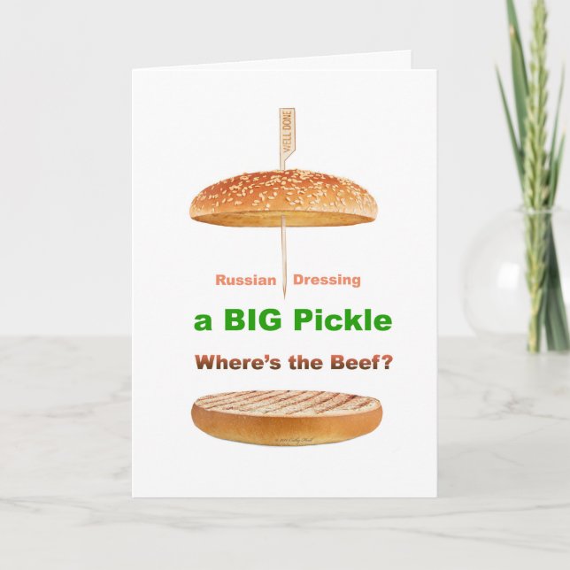Nothing Burger Deluxe Birthday Card (Front)