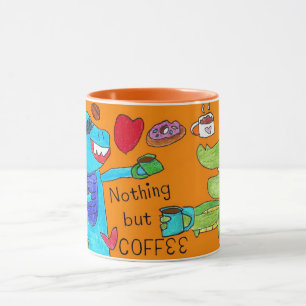 "Nothing but Coffee" Dragon & Dinosaur Coffee Mug