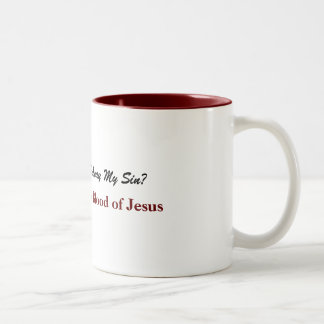 Nothing but the Blood of Jesus Two-Tone Coffee Mug