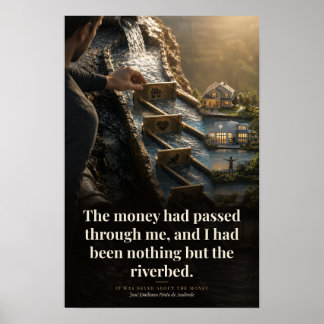Nothing But the Riverbed Book Quote Art Poster