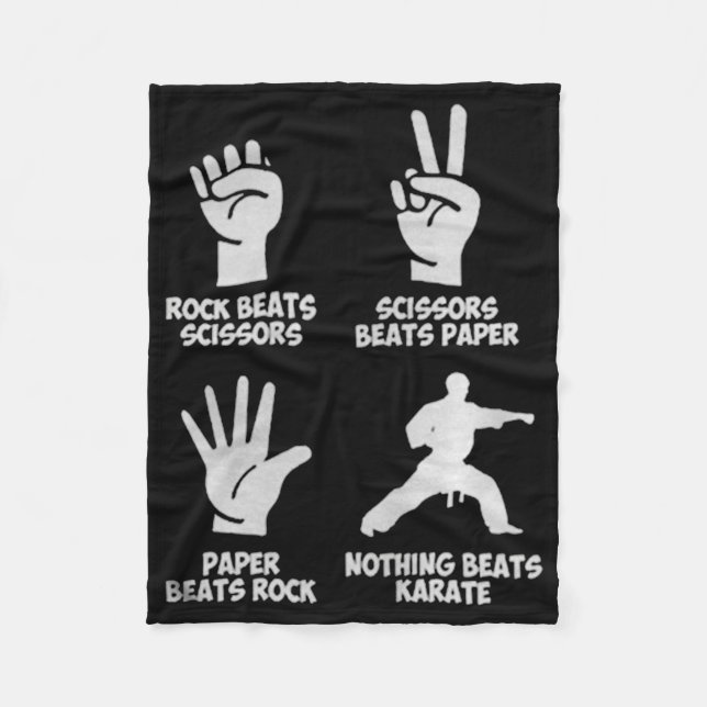 Nothing Can Beats Karate Custom Gift Fleece Blanket (Front)