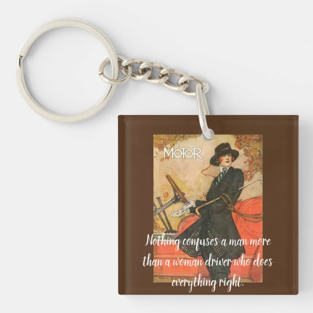 "Nothing confuses a man more.." Keychain (Front)