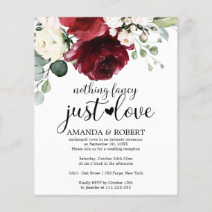 Nothing Fancy Budget Wedding Invitations