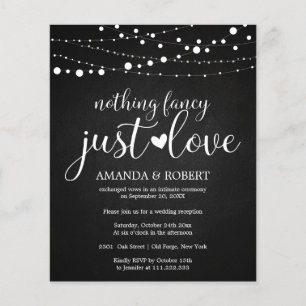 Nothing Fancy Chalk Budget Wedding Invitations