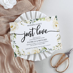 Nothing Fancy Floral Cheap Wedding Invitation