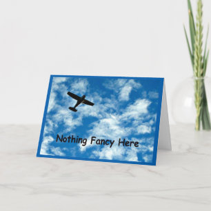 Nothing Fancy Just A Plane Thank You Card